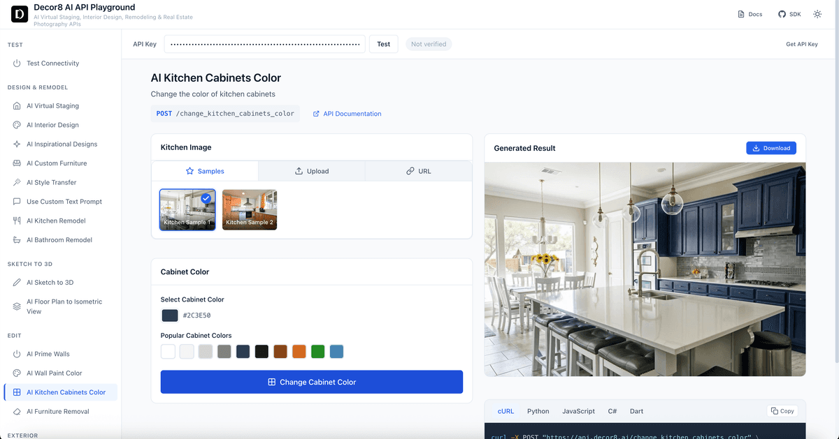 Cabinet Color API