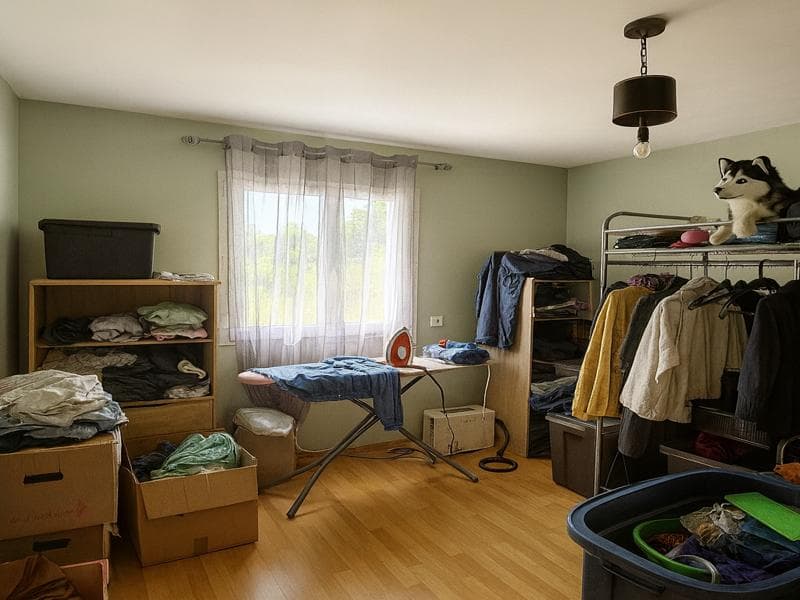 Space with objects to remove