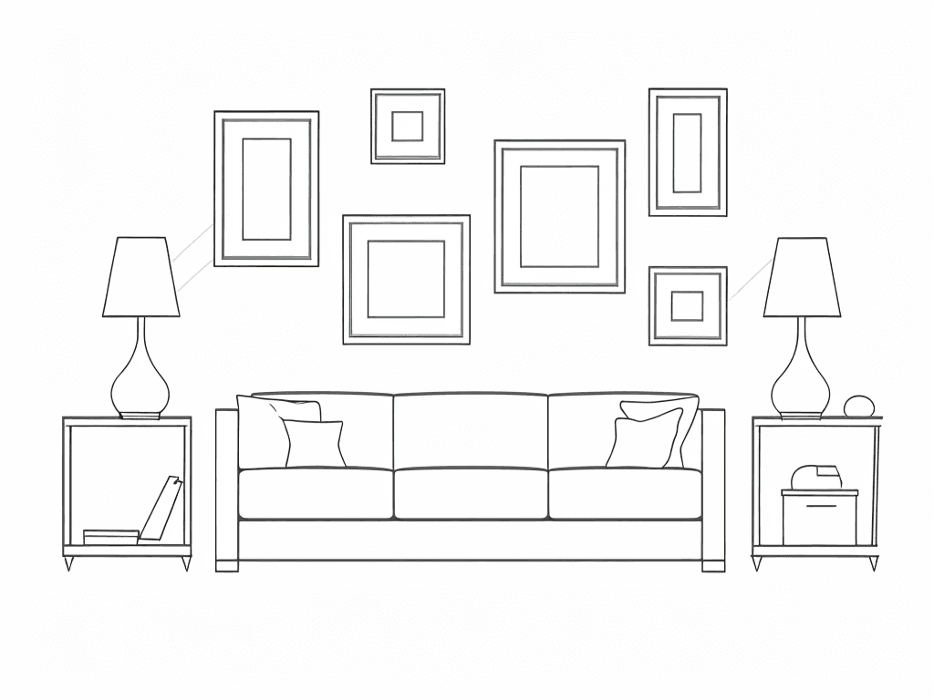 Architectural sketch drawing
