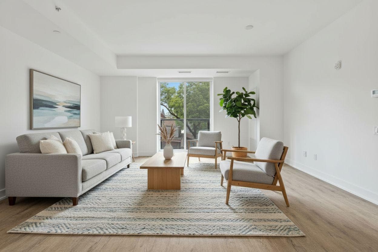 Professionally virtually staged room