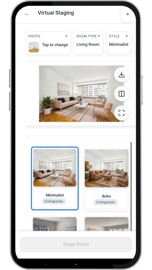 Virtual staging on Android
