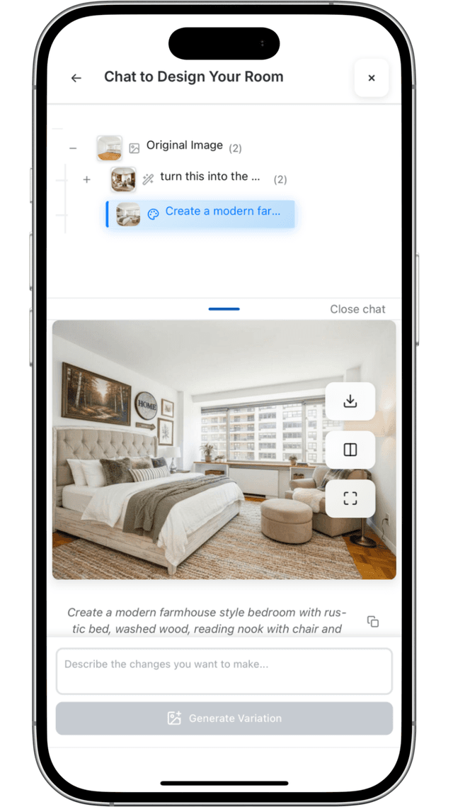 Chat with AI feature on iPhone