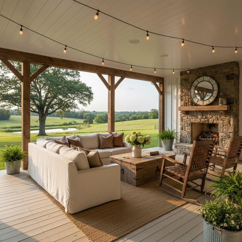 Farmhouse Back Porch design