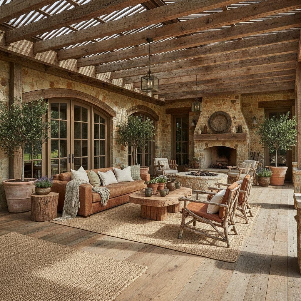 Rustic Back Porch design