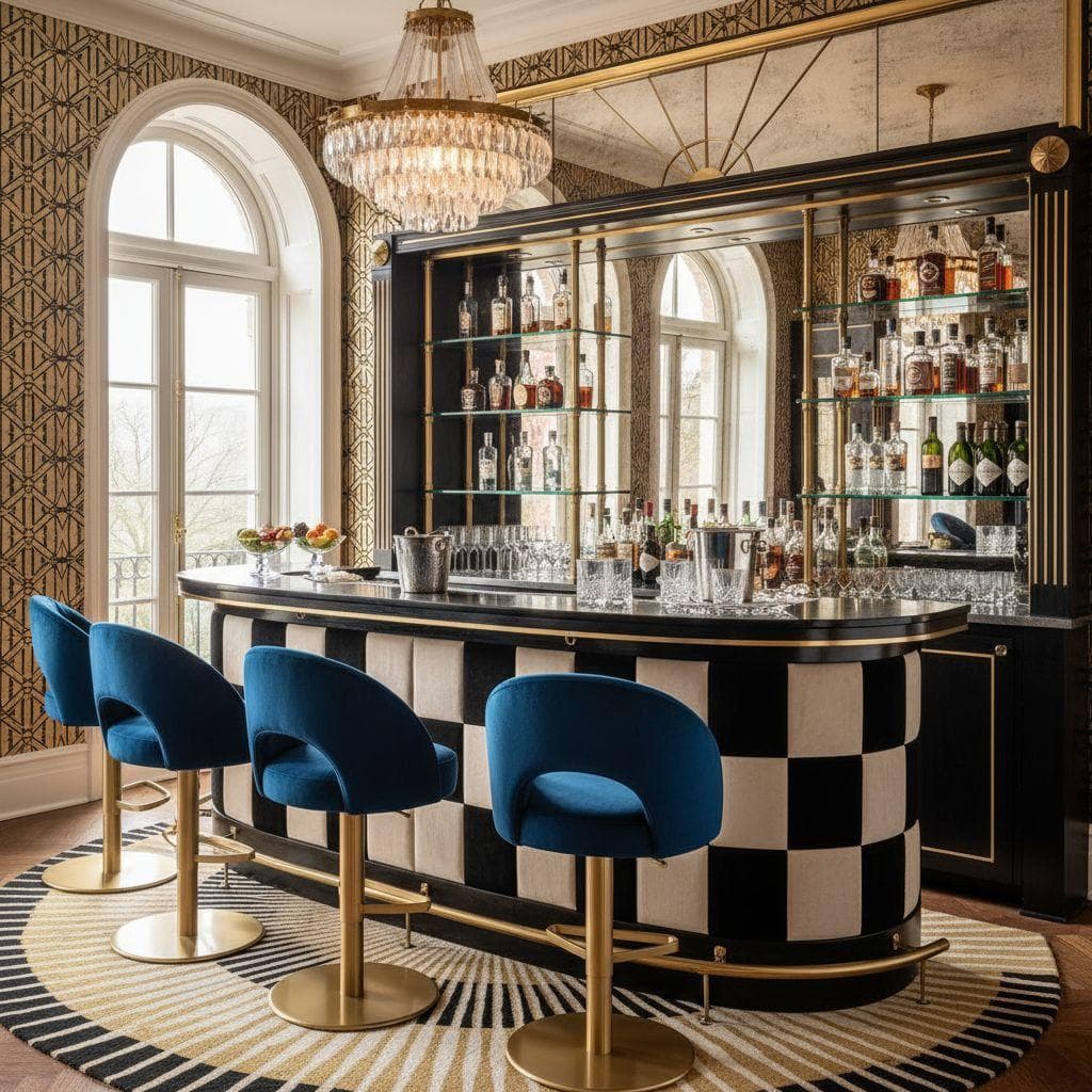 Art Deco Home Bar