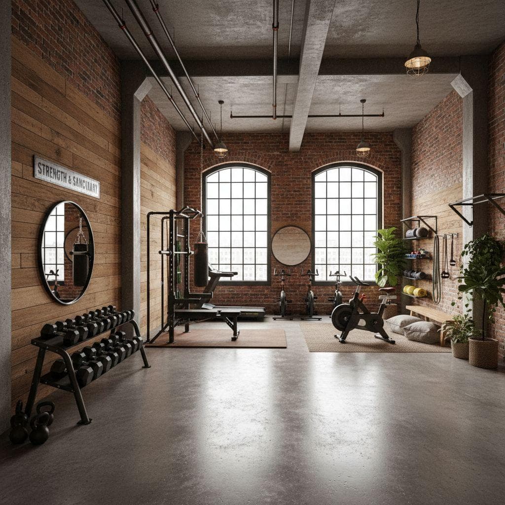 Industrial Home Gym design