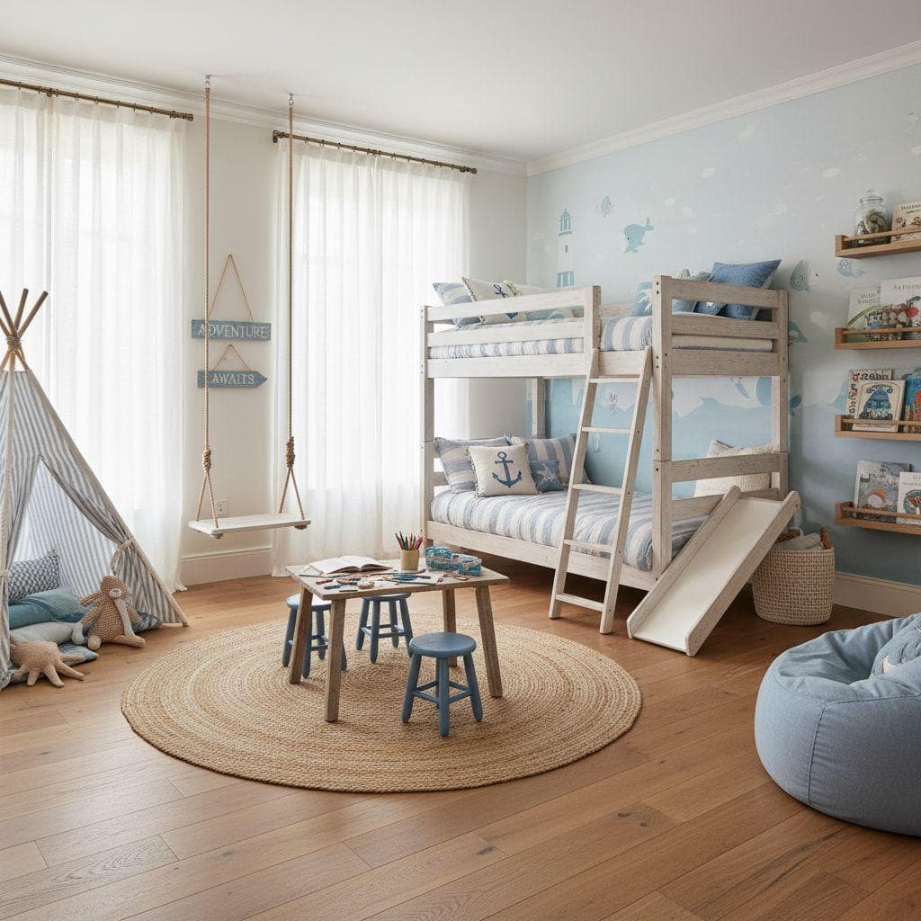 Coastal Kids Room design