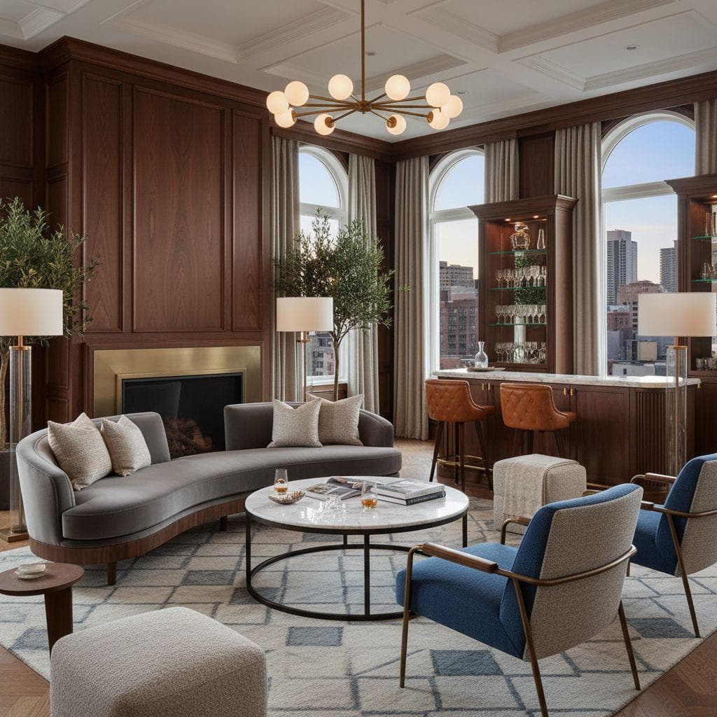 Transitional Lounge design