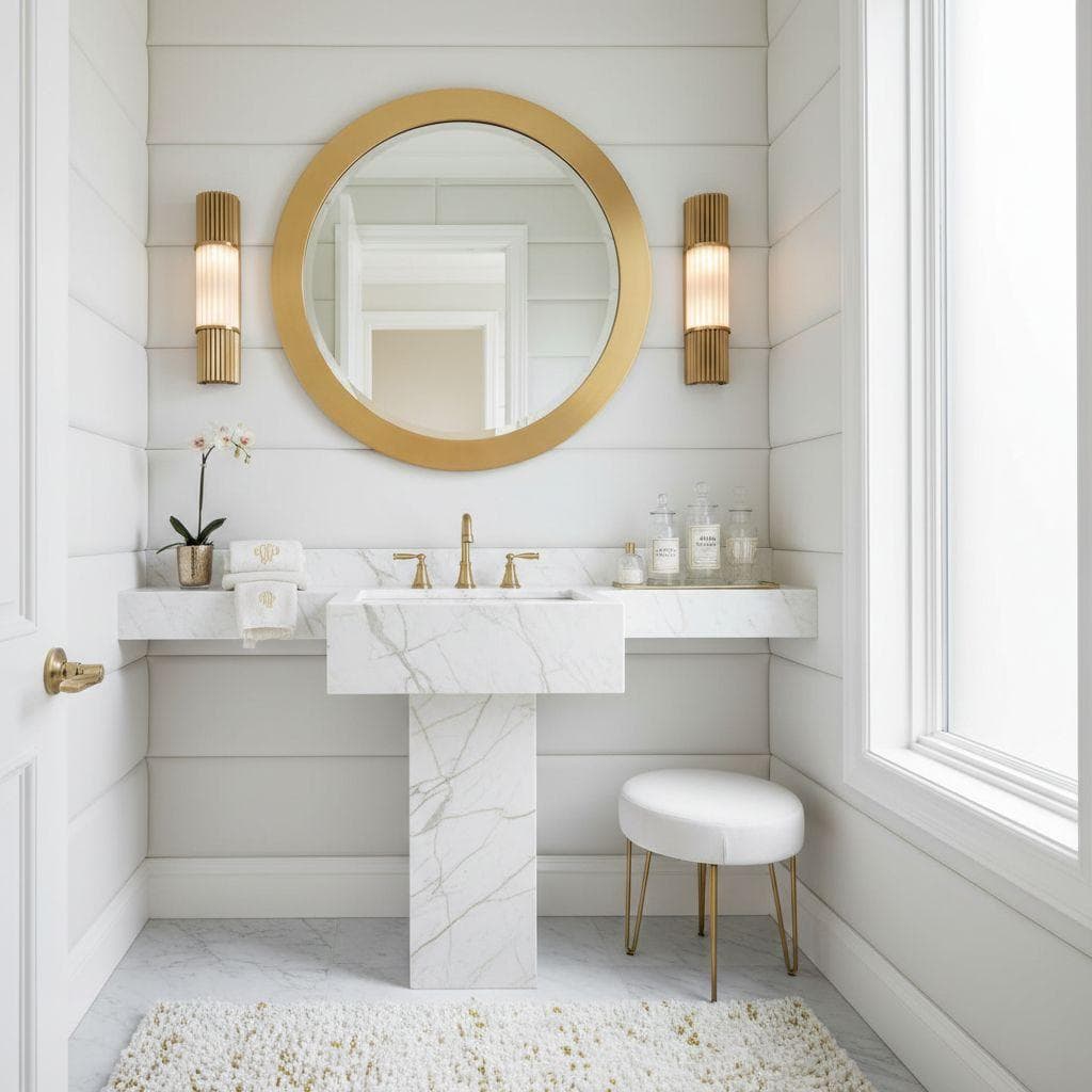 Modern Glam Powder Room design