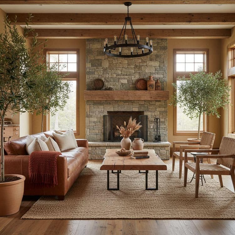 Rustic Interior Design Ideas | Natural Wood Decor | Decor8 AI | Decor8 AI