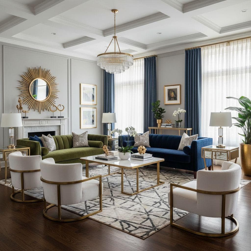 Transitional Glam interior design